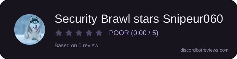 Rating widget preview for Security Brawl stars Snipeur060
