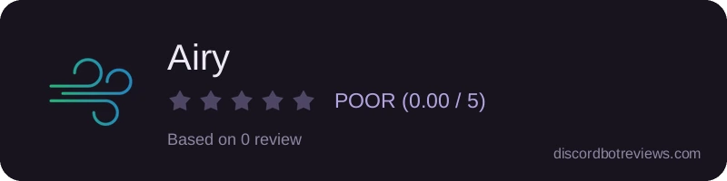 Rating widget preview for Airy