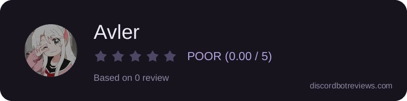 Rating widget preview for Avler