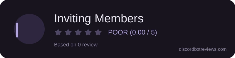 Rating widget preview for Inviting Members