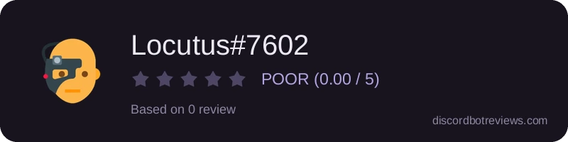 Rating widget preview for Locutus#7602