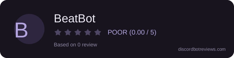 Rating widget preview for BeatBot