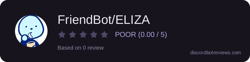 Rating widget preview for FriendBot/ELIZA