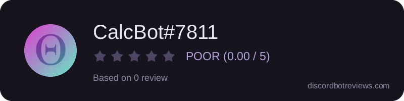 Rating widget preview for CalcBot#7811