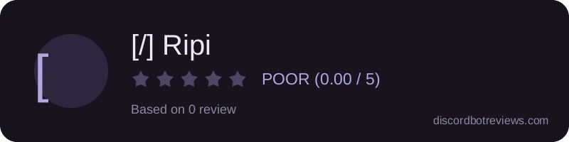 Rating widget preview for [/] Ripi