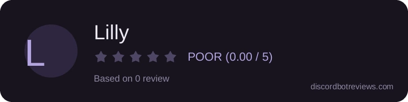 Rating widget preview for Lilly