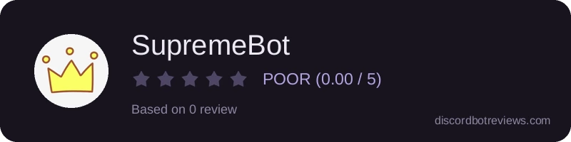 Rating widget preview for SupremeBot