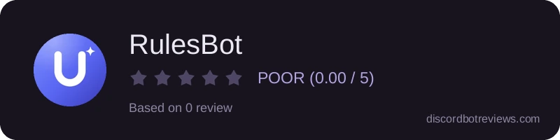 Rating widget preview for RulesBot