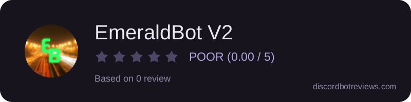 Rating widget preview for EmeraldBot V2