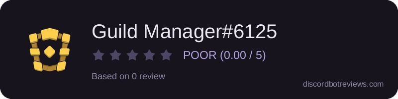 Rating widget preview for Guild Manager#6125