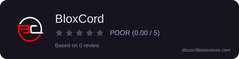 Rating widget preview for BloxCord