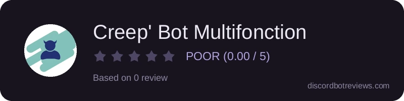 Rating widget preview for Creep' Bot Multifonction