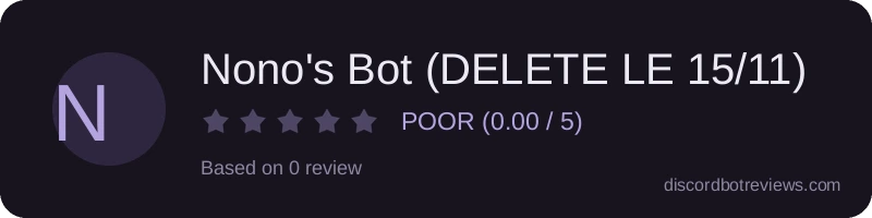 Rating widget preview for Nono's Bot (DELETE LE 15/11)