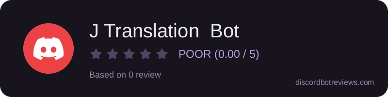 Rating widget preview for J Translation  Bot