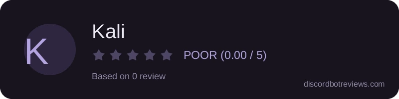 Rating widget preview for Kali
