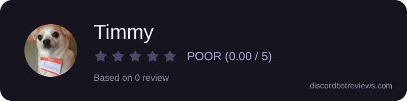 Rating widget preview for Timmy