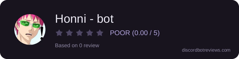 Rating widget preview for Honni - bot