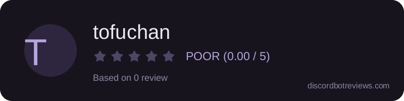 Rating widget preview for tofuchan