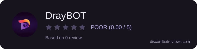 Rating banner for DrayBOT