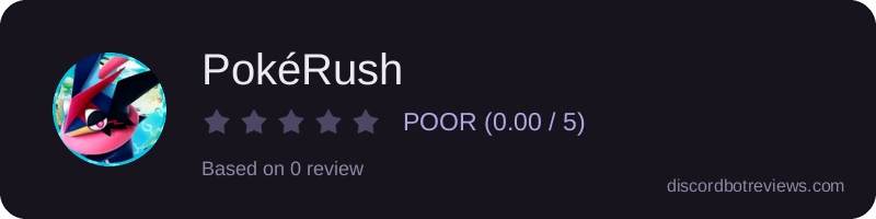Rating widget preview for PokéRush