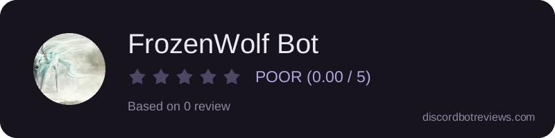 Rating banner for FrozenWolf Bot