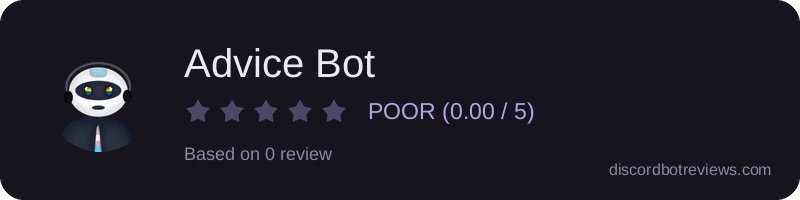 Rating widget preview for Advice Bot