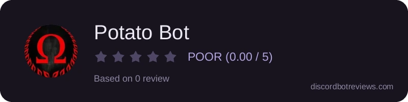 Rating widget preview for Potato Bot