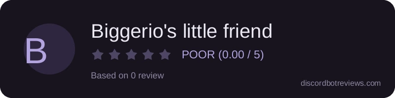 Rating widget preview for Biggerio's little friend