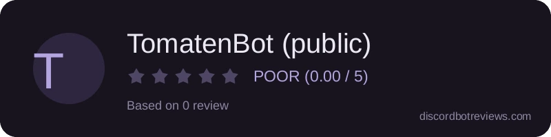 Rating widget preview for TomatenBot (public)