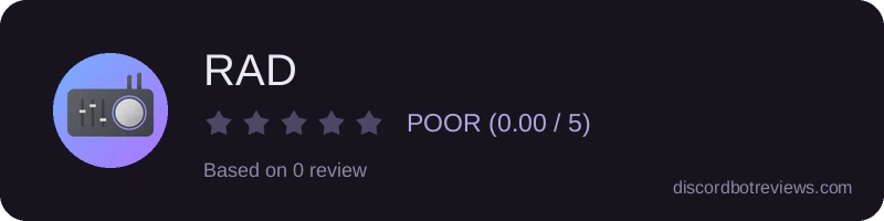 Rating widget preview for RAD