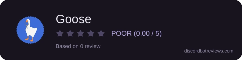 Rating widget preview for Goose