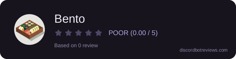 Rating widget preview for Bento