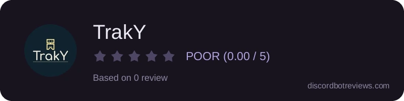Rating widget preview for TrakY