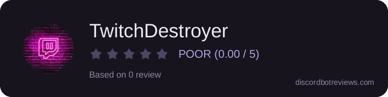 Rating banner for TwitchDestroyer