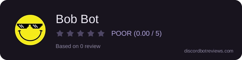Rating widget preview for Bob Bot