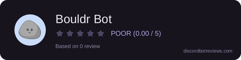 Rating widget preview for Bouldr Bot