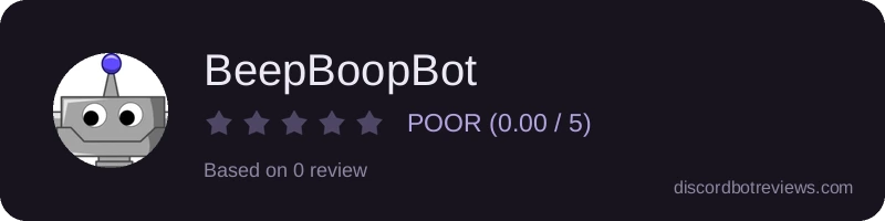 Rating widget preview for BeepBoopBot