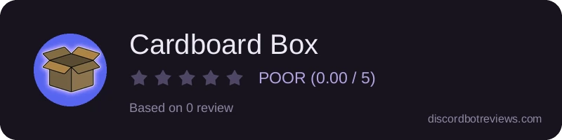 Rating widget preview for Cardboard Box