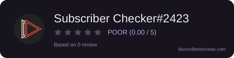 Rating widget preview for Subscriber Checker#2423