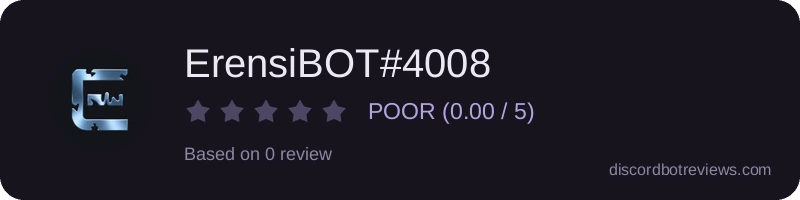 Rating widget preview for ErensiBOT#4008