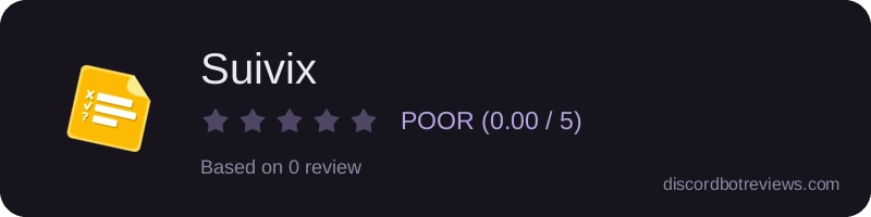 Rating widget preview for Suivix