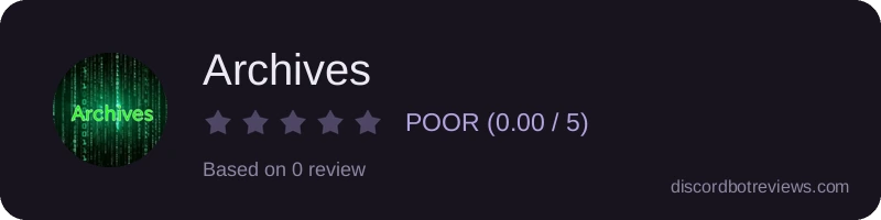 Rating widget preview for Archives