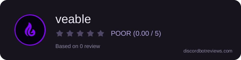 Rating widget preview for veable
