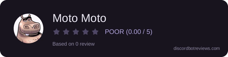 Rating widget preview for Moto Moto