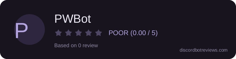 Rating widget preview for PWBot