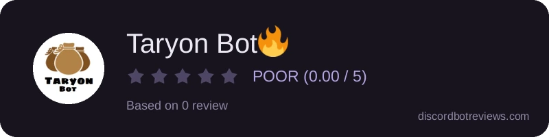 Rating widget preview for Taryon Bot🔥