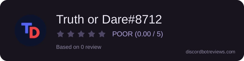 Rating widget preview for Truth or Dare#8712