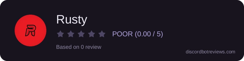 Rating widget preview for Rusty