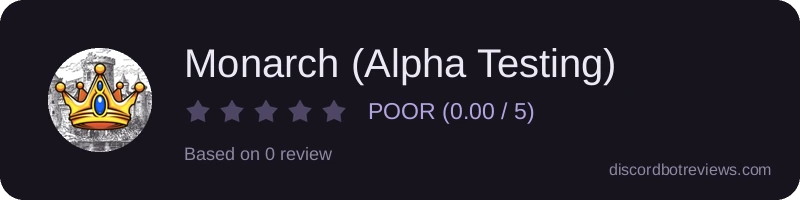 Rating widget preview for Monarch (Alpha Testing)