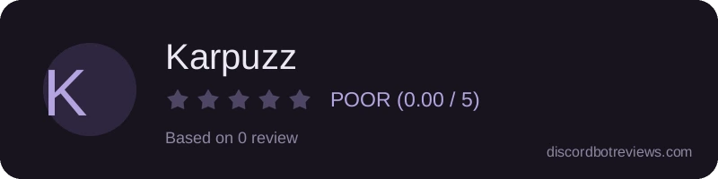 Rating widget preview for Karpuzz